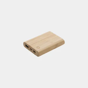Batterie de secours 5000 mAh en bambou à personnaliser